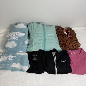 Bundle Girls Fall Winter 6/6x 7 Pieces Jackets Fleece Cardigan Puma Columbia